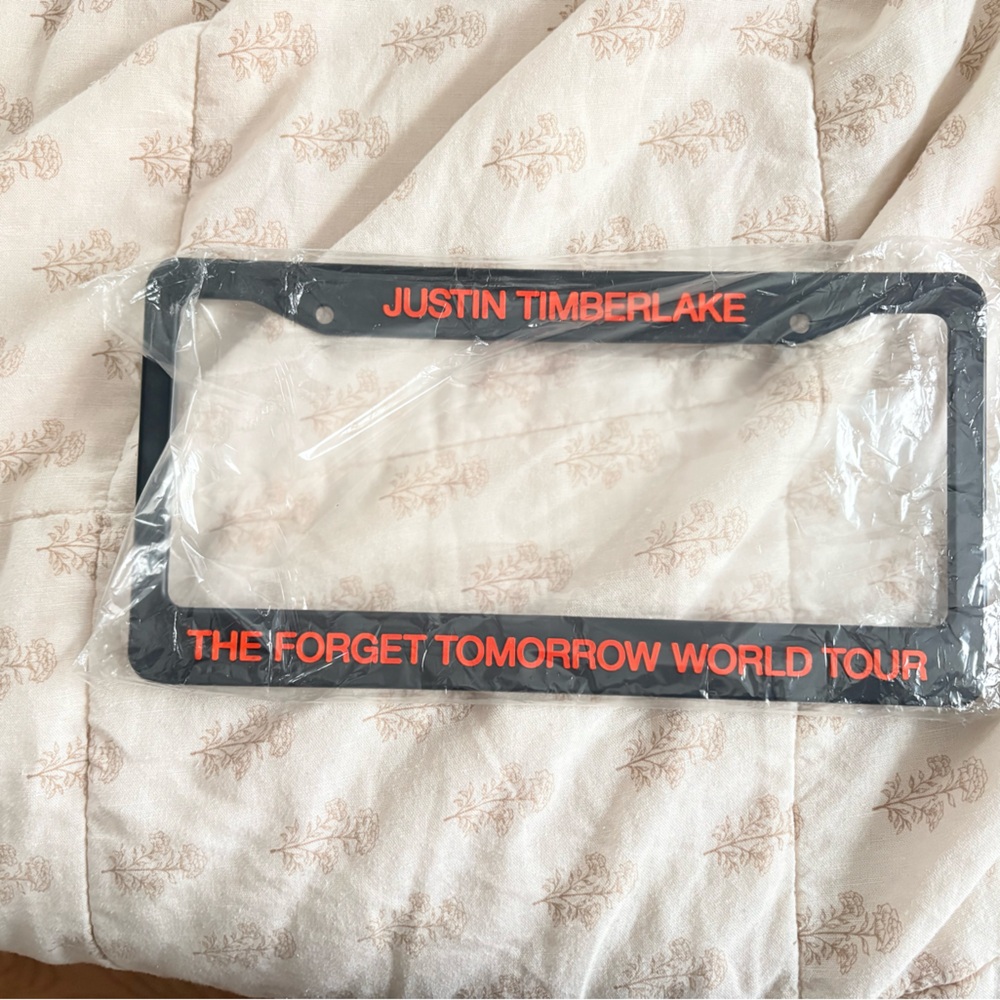 Justin Timberlake The Forget Tomorrow World Tour License Plate Frame